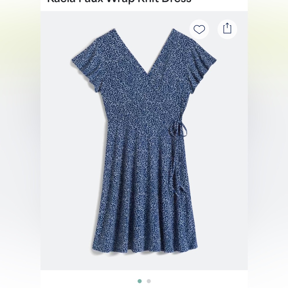 Blue Floral Wrap Dress